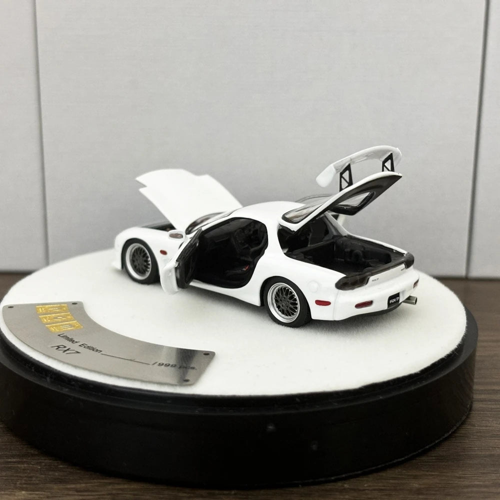 PGM 1:64 RX7 White Color Full Open Diecast Model Car