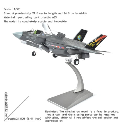 JASON TUTU 1/72 Scale Diecast Metal  F35B Fighter F-35 Lightning II Aircraft