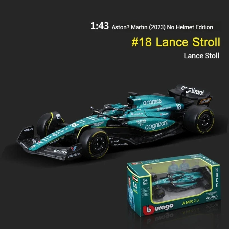 Bburago 2024 1:43 Aston Martin Amr23 F1 Car #14 #18 Rb19 Las Vegas   Racing Edition