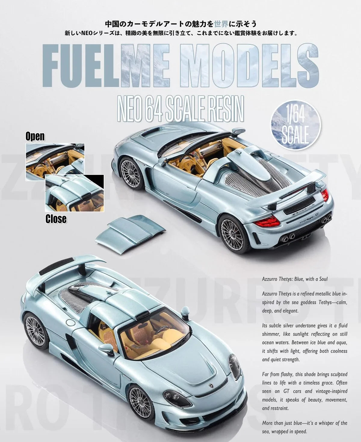Fuelme 1:64 Matt Carbon MGT Diecast
