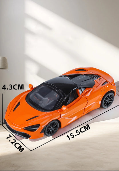 1:32 McLaren 720s Supercar Sports Alloy Diecast Model Car Sound & Light High Simulation Hobby Collection Birthday Gifts For Boy