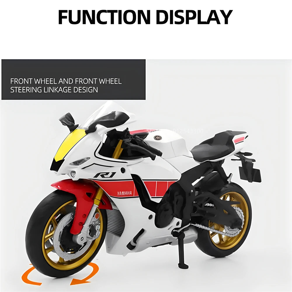 1/12 Scale Yamaha YZF-R1M Motorcycle Alloy Diecast