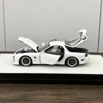 PGM 1:64 RX7 White Color Full Open Diecast Model Car