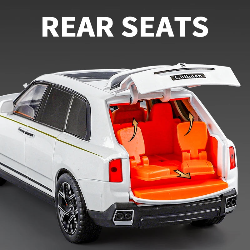 1:24 Rolls Royce Cullinan SUV Alloy Diecast Metal Model Car Pull Back Sound And Light Children's Toy Car Mini GT Miniature Gift