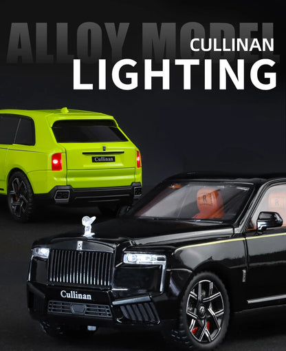 1:24 Rolls Royce Cullinan SUV Alloy Diecast Metal Model Car Pull Back Sound And Light Children's Toy Car Mini GT Miniature Gift
