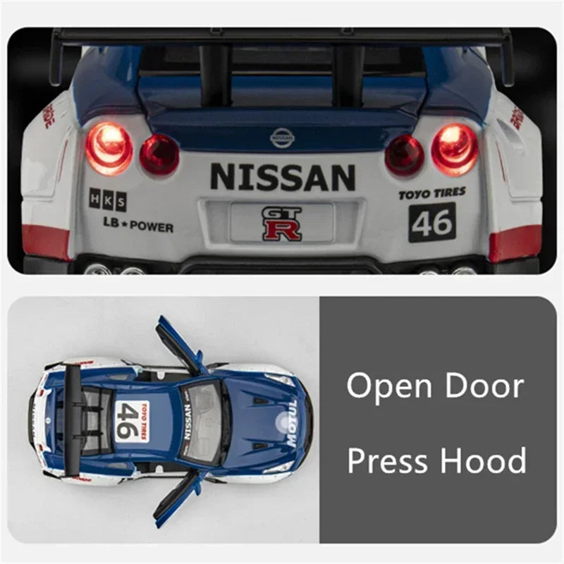 1:24 God Of War Nissan Skyline GTR R34 R35 Alloy