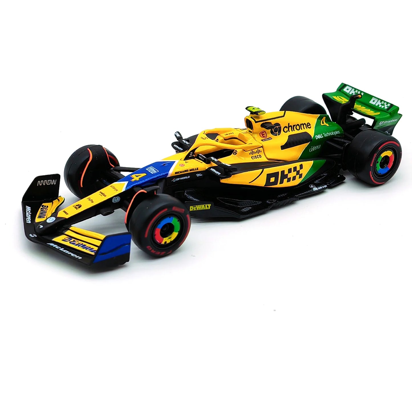Bburago 1:43 2024 Mclaren MCL38 Miami Monaco F1 Formula Car Die Cast Vehicles Collectible Model Racing Toys
