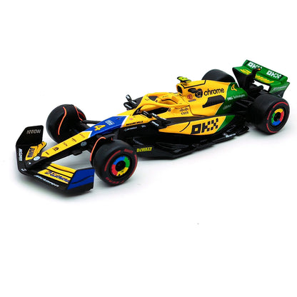 Bburago 1:43 2024 Mclaren MCL38 Miami Monaco F1 Formula Car Die Cast Vehicles Collectible Model Racing Toys