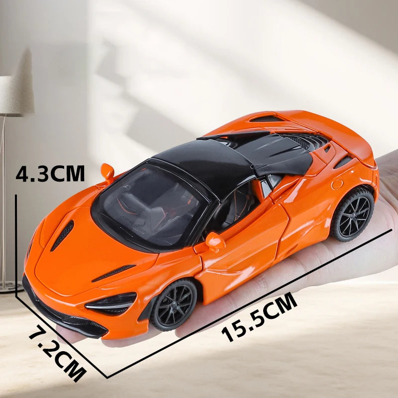 1:32 McLaren 720s Supercar Sports Alloy Diecast Model Car Sound & Light High Simulation Hobby Collection Birthday Gifts For Boy