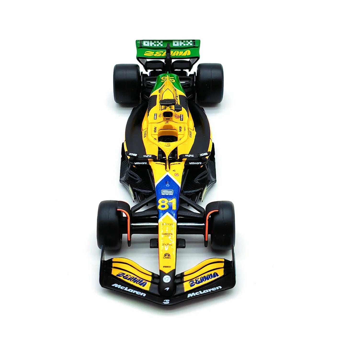 Bburago 1:43 2024 Mclaren MCL38 Miami Monaco F1 Formula Car Die Cast Vehicles Collectible Model Racing Toys