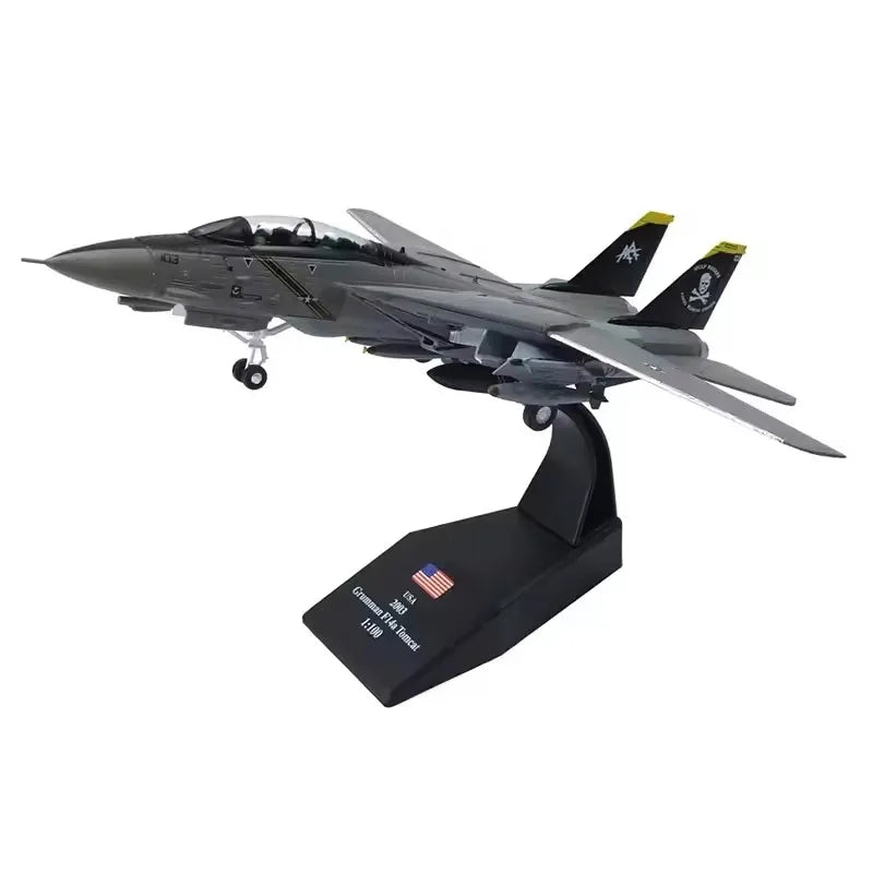 1/100 Scale Military Model Toys F14 F 14 Pirate Tomcat F-14