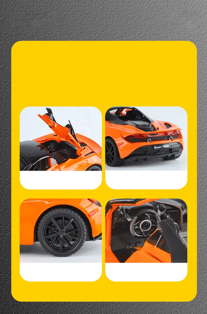 1:32 McLaren 720s Supercar Sports Alloy Diecast Model Car Sound & Light High Simulation Hobby Collection Birthday Gifts For Boy
