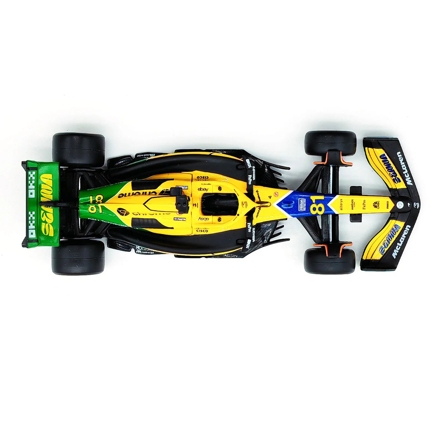Bburago 1:43 2024 Mclaren MCL38 Miami Monaco F1 Formula Car Die Cast Vehicles Collectible Model Racing Toys