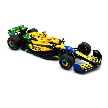 Bburago 1:43 2024 Mclaren MCL38 Miami Monaco F1 Formula Car Die Cast Vehicles Collectible Model Racing Toys