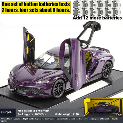 1:32 Gemera GT Super Sports Car Alloy Diecast Model Sound & Light Pull Back Toy Collection Of Hobby Decorative Fine Ornaments