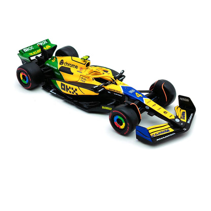 Bburago 1:43 2024 Mclaren MCL38 Miami Monaco F1 Formula Car Die Cast Vehicles Collectible Model Racing Toys