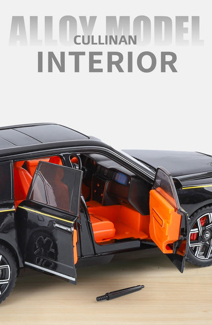 1:24 Rolls Royce Cullinan SUV Alloy Diecast Metal Model Car Pull Back Sound And Light Children's Toy Car Mini GT Miniature Gift