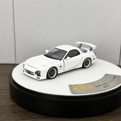 PGM 1:64 RX7 White Color Full Open Diecast Model Car