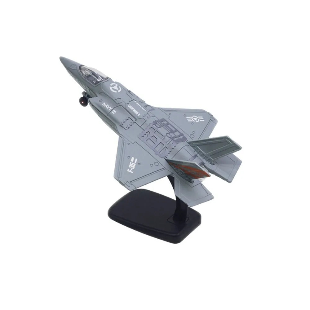 Pullback & Go Jet Rafale Fighter Aircraft Toy with Light Sound Diecast F16 F22 F35