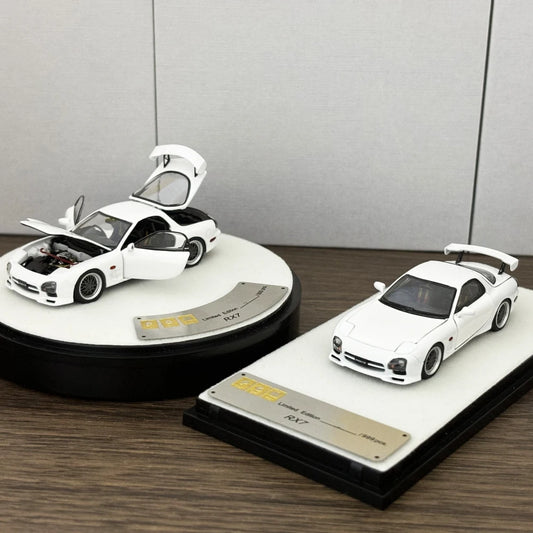 PGM 1:64 RX7 White Color Full Open Diecast Model Car