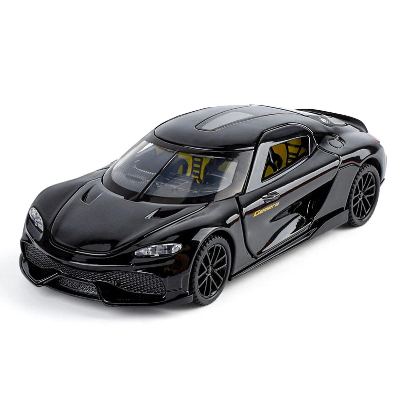 1:32 Gemera GT Super Sports Car Alloy Diecast Model Sound & Light Pull Back Toy Collection Of Hobby Decorative Fine Ornaments