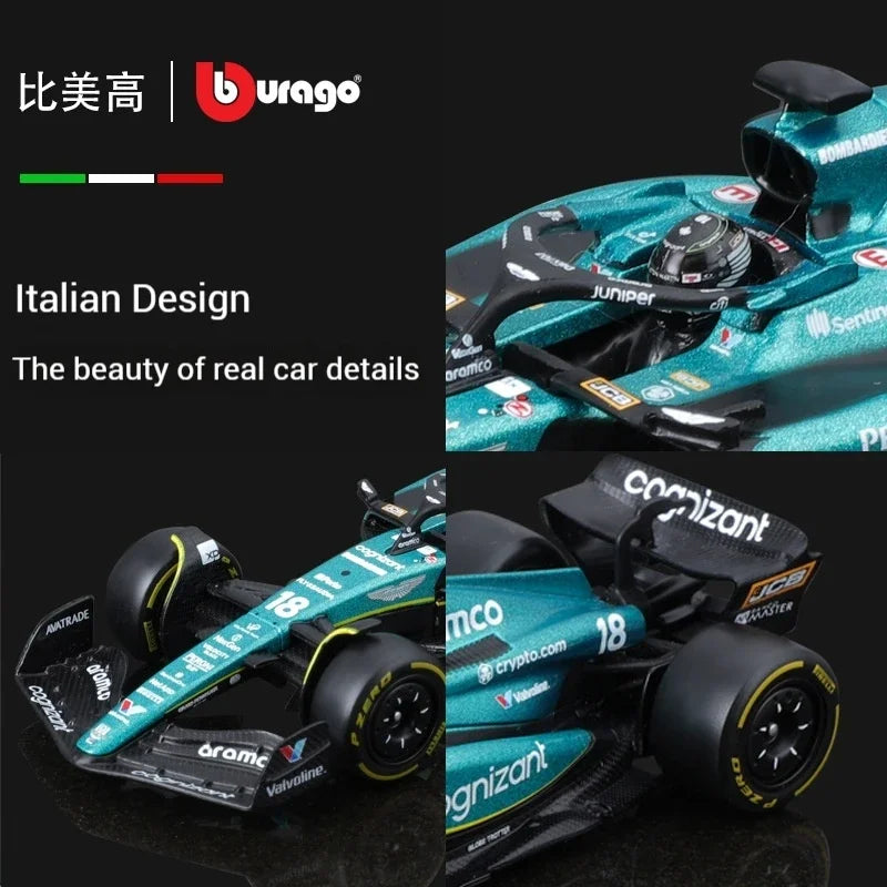 Bburago 2024 1:43 Aston Martin Amr23 F1 Car #14 #18 Rb19 Las Vegas   Racing Edition