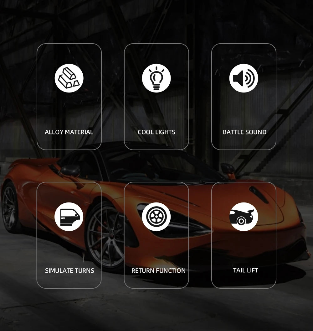 1:32 McLaren 720s Supercar Sports Alloy Diecast Model Car Sound & Light High Simulation Hobby Collection Birthday Gifts For Boy
