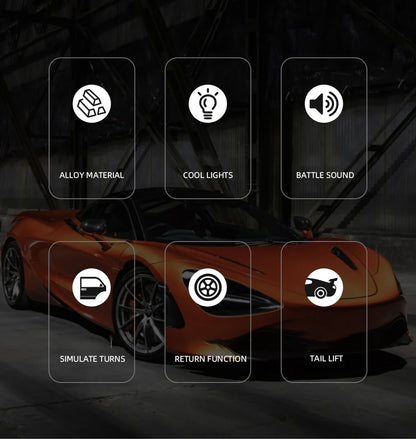 1:32 McLaren 720s Supercar Sports Alloy Diecast Model Car Sound & Light High Simulation Hobby Collection Birthday Gifts For Boy