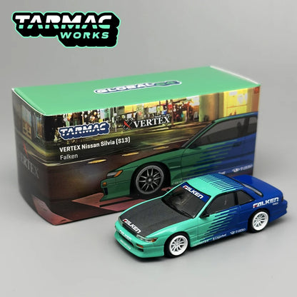 Tarmac Works 1:64 TW VERTEX Nissan Silvia S13 Falken Chase