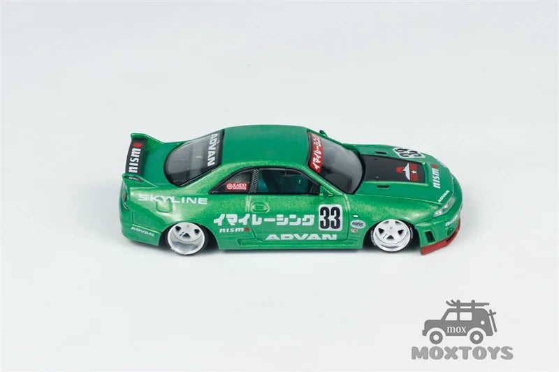 Kaido House x MINI GT 1:64 Skyline GT-R R33 IMAI Racing V1 Green Diecast Model Car
