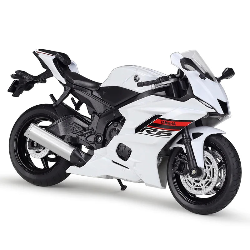WELLY 1/12 Yamaha YZF-R6 Die Cast Motorcycle Model Toy Vehicle Collection Autobike Shork-Absorber Off Road Autocycle Toys Car