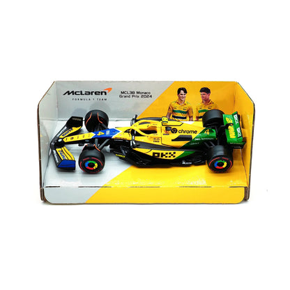 Bburago 1:43 2024 Mclaren MCL38 Miami Monaco F1 Formula Car Die Cast Vehicles Collectible Model Racing Toys