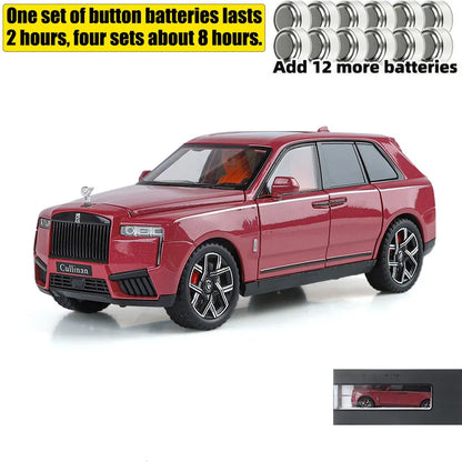 1:24 Rolls Royce Cullinan SUV Alloy Diecast Metal Model Car Pull Back Sound And Light Children's Toy Car Mini GT Miniature Gift