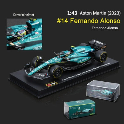 Bburago 2024 1:43 Aston Martin Amr23 F1 Car #14 #18 Rb19 Las Vegas   Racing Edition
