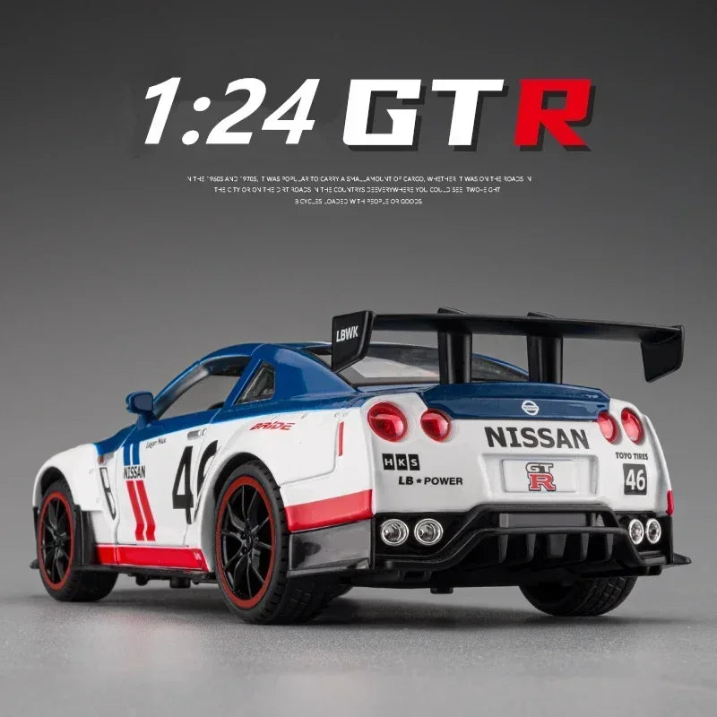 1:24 God Of War Nissan Skyline GTR R34 R35 Alloy