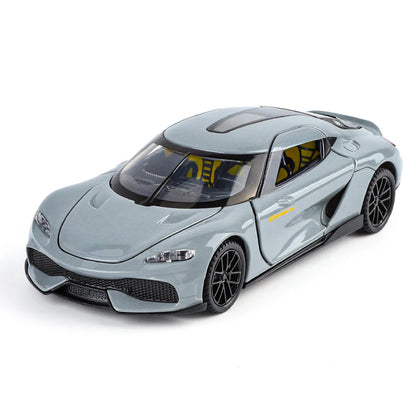1:32 Gemera GT Super Sports Car Alloy Diecast Model Sound & Light Pull Back Toy Collection Of Hobby Decorative Fine Ornaments