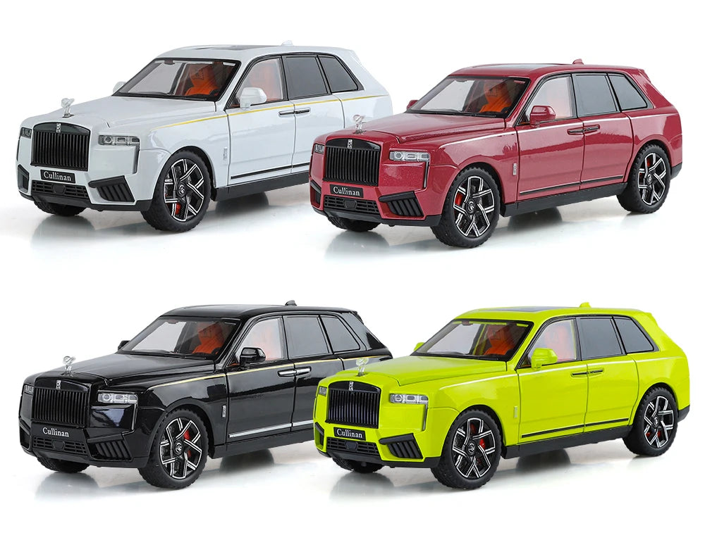 1:24 Rolls Royce Cullinan SUV Alloy Diecast Metal Model Car Pull Back Sound And Light Children's Toy Car Mini GT Miniature Gift