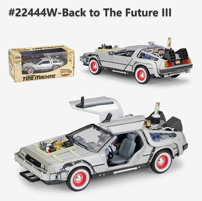 WELLY Diecast 1:24 Scale Model Car Toy DMC-12 For Movie Back to The Future