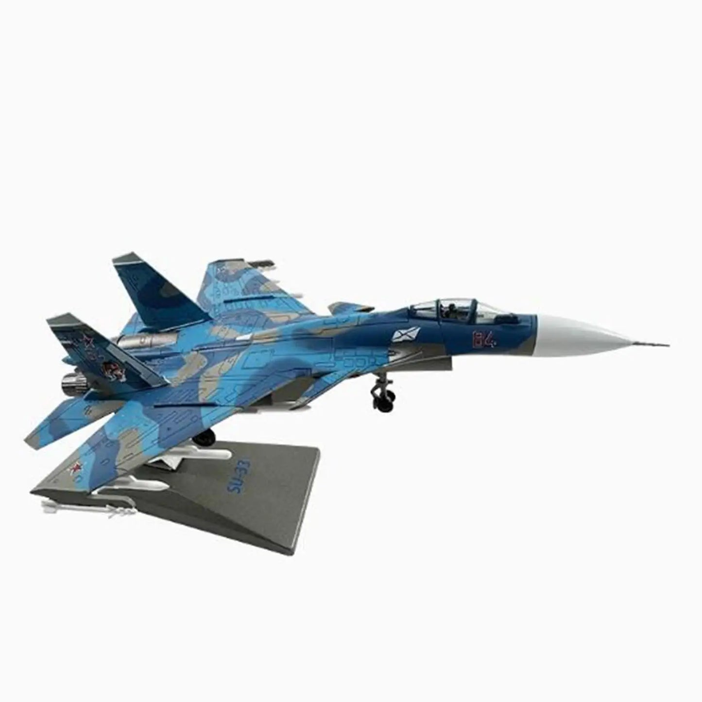 Diecast Model Aircraft Toy 1:100 Simulation SU-33 Fighter for Room Decor
