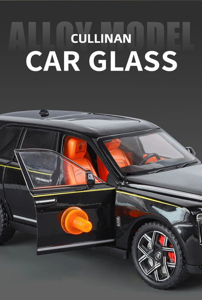 1:24 Rolls Royce Cullinan SUV Alloy Diecast Metal Model Car Pull Back Sound And Light Children's Toy Car Mini GT Miniature Gift