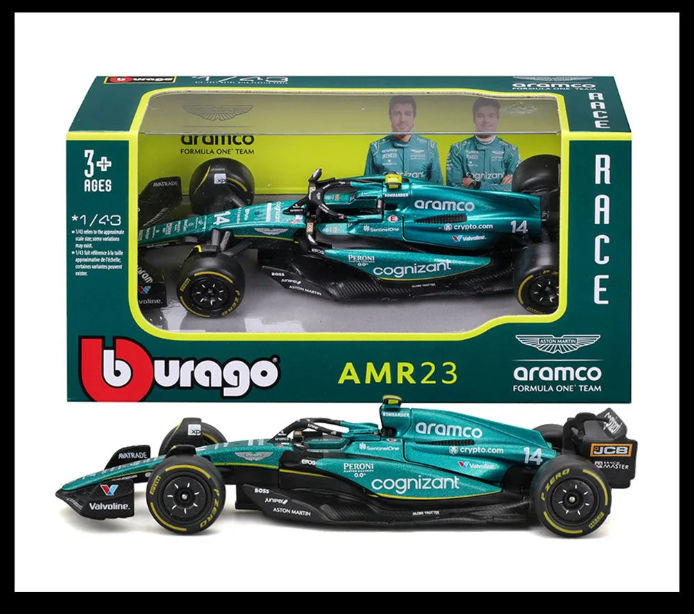 Bburago 2024 1:43 Aston Martin Amr23 F1 Car #14 #18 Rb19 Las Vegas   Racing Edition