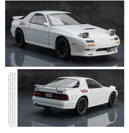 1:24 Initial D RX7-FC Street Car Model Miniature Toys Diecast Metal Shock Absorption Supercar Models Toys for Children Gifts