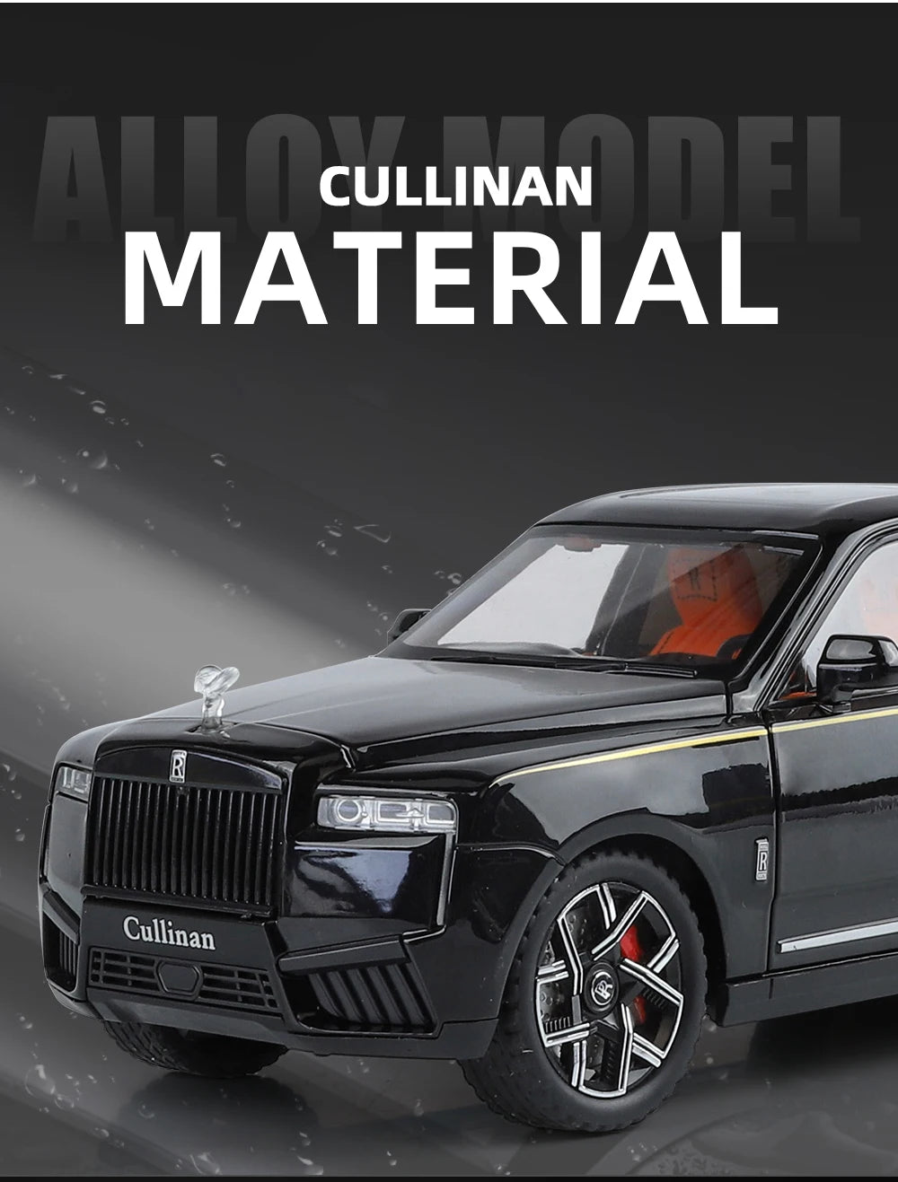 1:24 Rolls Royce Cullinan SUV Alloy Diecast Metal Model Car Pull Back Sound And Light Children's Toy Car Mini GT Miniature Gift