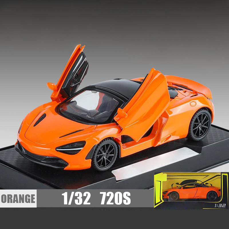 1:32 McLaren 720s Supercar Sports Alloy Diecast Model Car Sound & Light High Simulation Hobby Collection Birthday Gifts For Boy