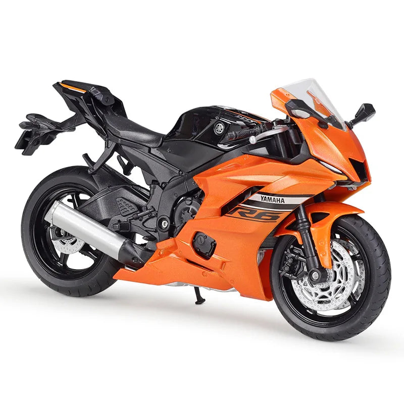 WELLY 1/12 Yamaha YZF-R6 Die Cast Motorcycle Model Toy Vehicle Collection Autobike Shork-Absorber Off Road Autocycle Toys Car