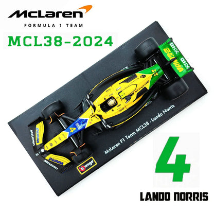 Bburago 1:43 2024 Mclaren MCL38 Miami Monaco F1 Formula Car Die Cast Vehicles Collectible Model Racing Toys