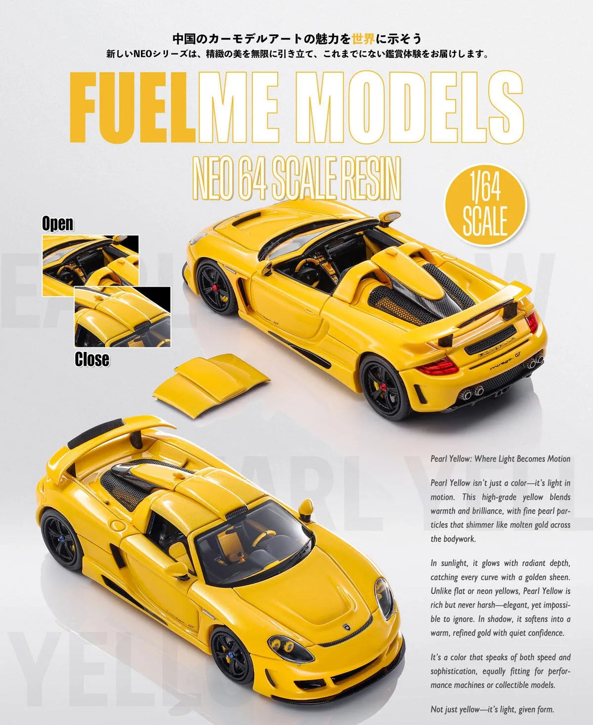 Fuelme 1:64 Matt Carbon MGT Diecast