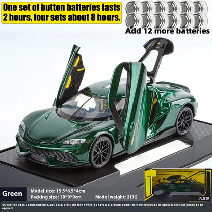 1:32 Gemera GT Super Sports Car Alloy Diecast Model Sound & Light Pull Back Toy Collection Of Hobby Decorative Fine Ornaments