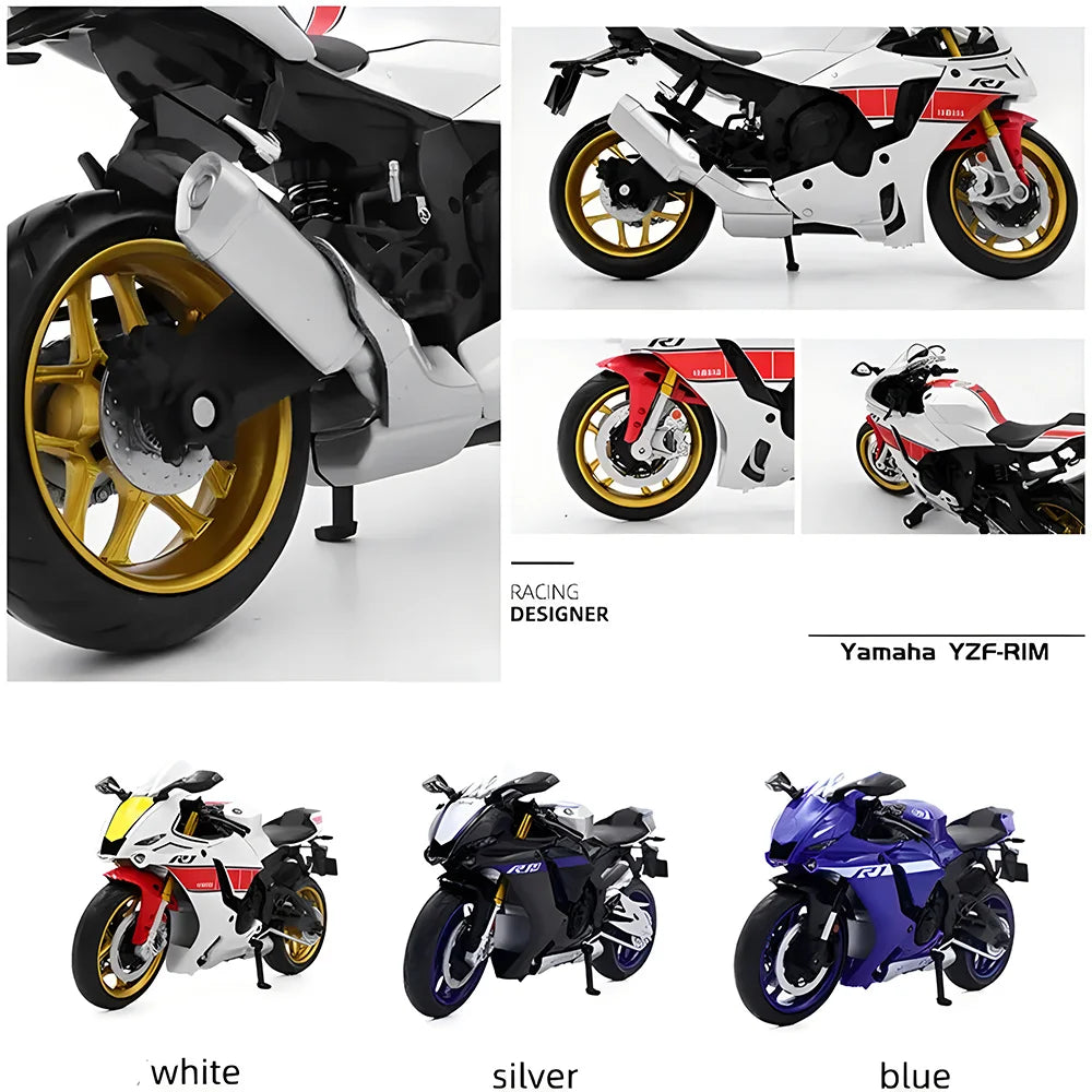 1/12 Scale Yamaha YZF-R1M Motorcycle Alloy Diecast