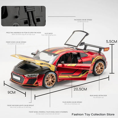 1: 24 AUID R8 Alloy Car